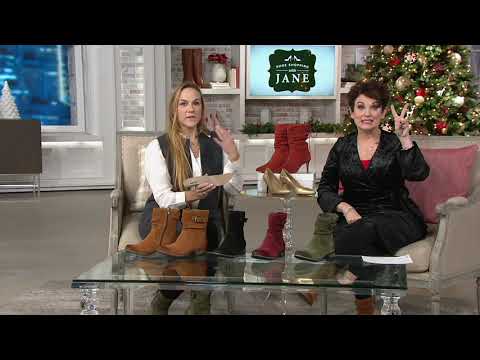 Earth Suede Mid Boots with Buckle Detail - Beaufort on QVC