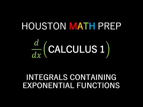 Integrals Containing Exponential Functions (U Substitution)