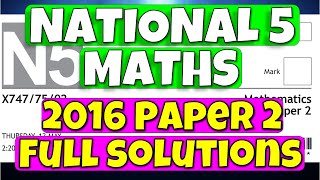 National 5 2016 Paper 2