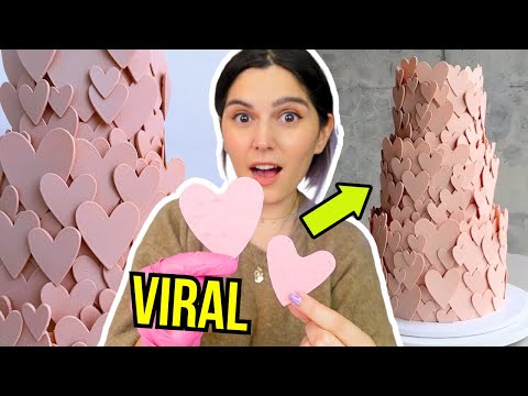 I made the VIRAL Heart CAKE for MY BIRTHDAY