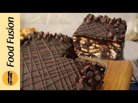 No Bake Chocolate Biscuit Cake Recipe by Food Fusion