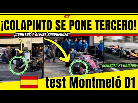 COLAPINTO SORPRENDE EN MONTMELÓ: Alpine y Cadillac dan un paso clave. Redbull p1 | TEST MONTMELÓ D1