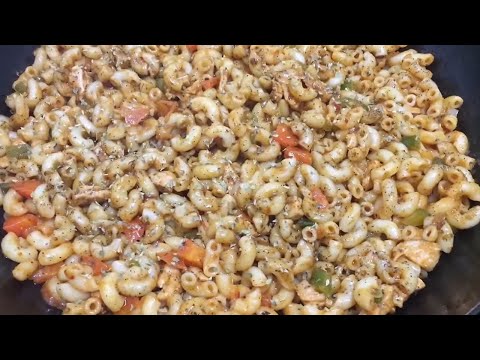 macaroni with chicken (how to make chicken macaroni) Video