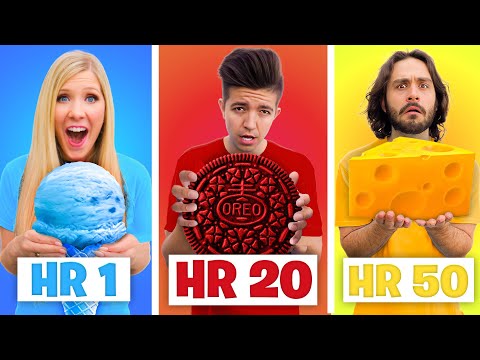 I Survived 50 Hours Eating Only One Color Food