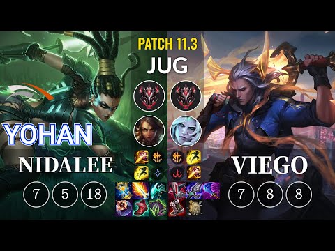 HLE yoHan Nidalee vs Viego Jungle - KR Patch 11.3