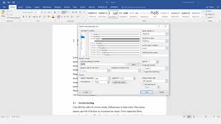 How to auto-number thesis chapters and sections in Microsoft Word