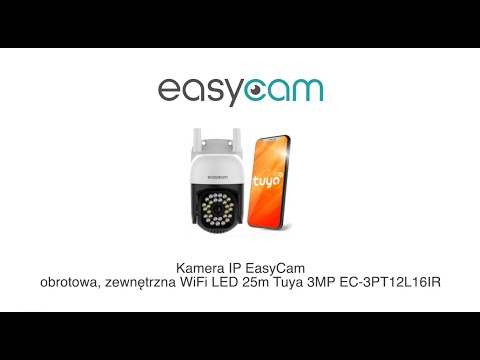 Kamera IP EasyCam obrotowa zewnętrzna WiFi LED 25m Tuya 3MP EC-3PT12L16IR