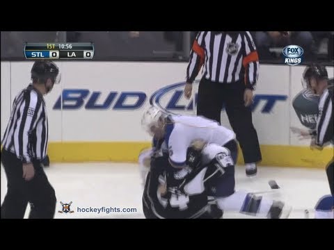 Barret Jackman vs Colin Fraser Mar 5, 2013