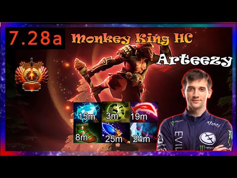 arteezy smurf monkey king hc MK HC| Full Gameplay 7.28a | Dota 2 Pro Replays