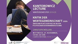 Kantorowicz Lecture in Political Language – Kritik der Wertegemeinschaft