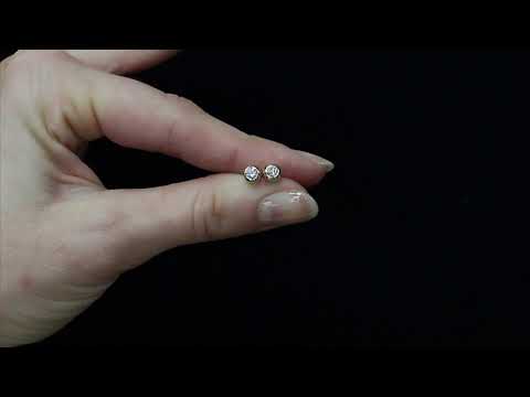 9ct Yellow Gold 0.30ct Rubover Set Diamond Stud Earrings - Hatton Jewellers London HJ499