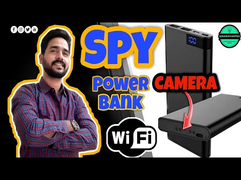 Black 1080p Spy Power Bank Camera, For Security