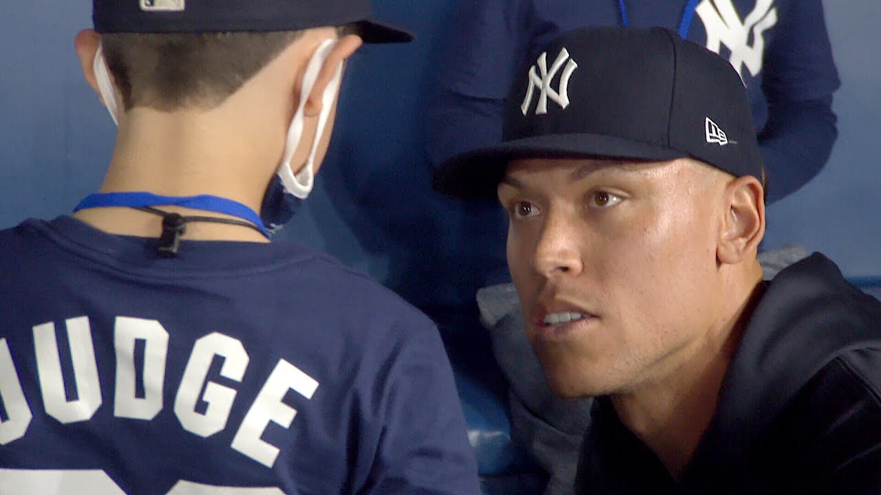 Touching moment as young New York Yankees fan meets Aaron Judge | WATCH