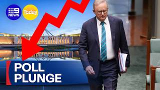 Labor's near record poll plunge | 9 News Australia