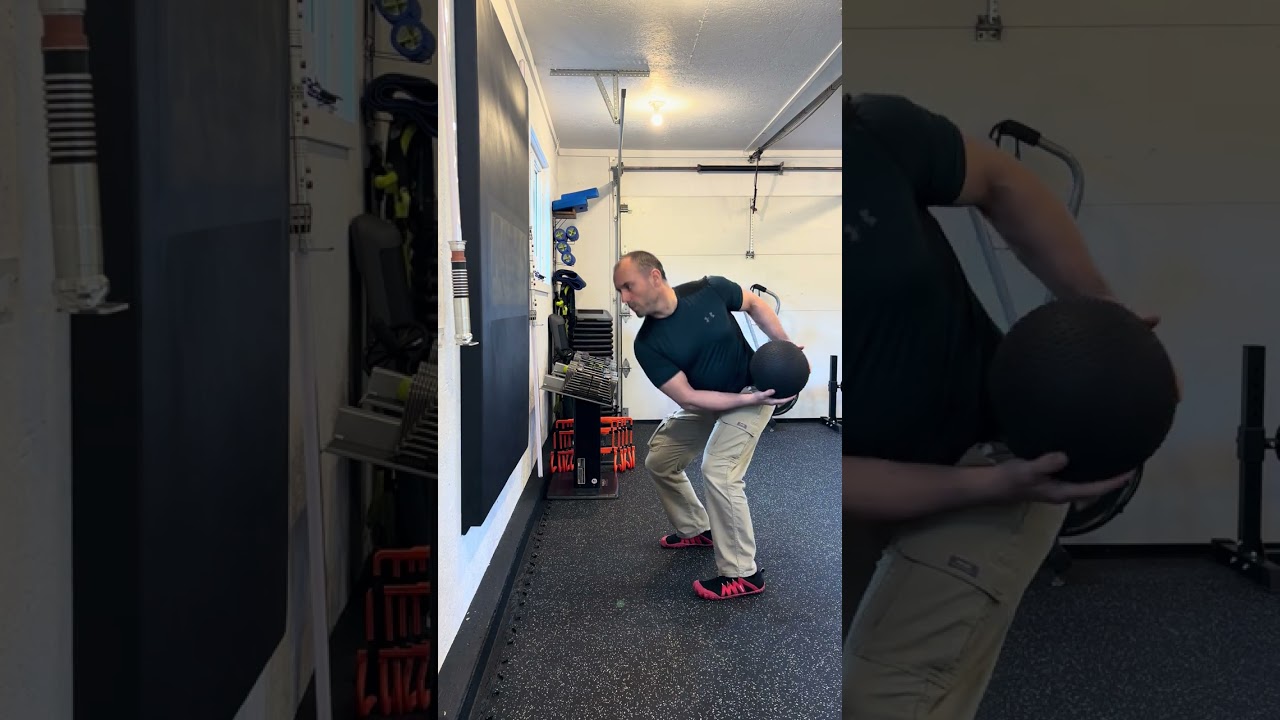 3. Standing Medicine Ball Scoop Toss (Side View)