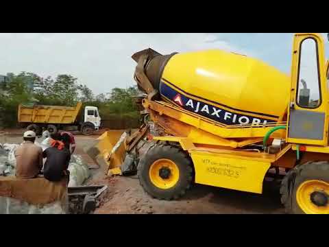 Diesel automatic ajax self loader concrete mixer 4 cum