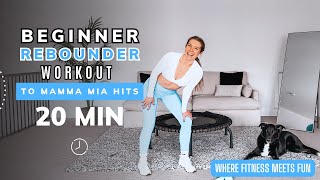 Beginner Mini Trampoline Workout: Mamma Mia Hits 20 Minute Session | Jump&amp;Jacked