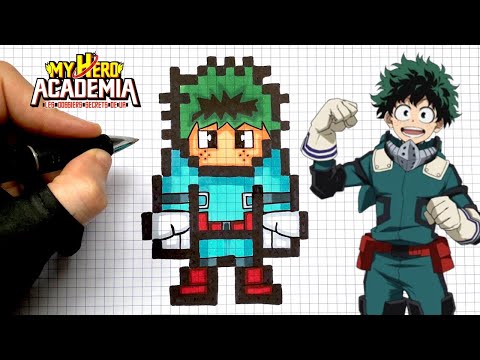TUTO DESSIN PIXEL ART DEKU - MHA