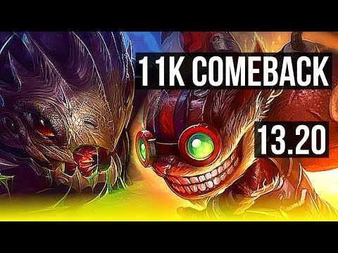 KOG'MAW & Janna vs ZIGGS & Alistar (ADC) | Comeback | TR Diamond | 13.20