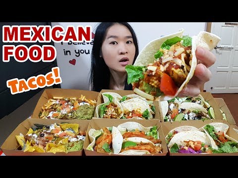 MEXICAN FOOD FEAST! Tacos, Loaded Nachos & Chili Cheese Fries | Eating Show Mukbang