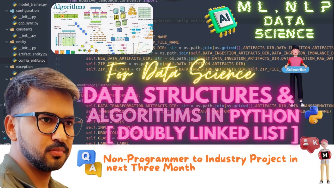Data Structure and Algorithms in Python | Doubly Linked List + Operations