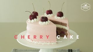 체리가 톡톡~ 체리 초코 생크림 케이크 만들기 : Cherry chocolate cake Recipe - Cooking tree 쿠킹트리