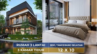 MEGAH DI LAHAN HOOK LEBAR 12 METER, INTIP KERENNYA DESAIN RUMAH MODERN DI BSD!! - JASA ARSITEK