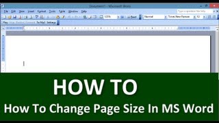 Learn How To Change Page Size In MS-Word | Tips & Tricks | Free Technology Tutorials From MindGuruTV