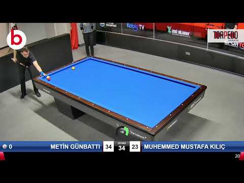 METİN GÜNBATTI & MUHEMMED MUSTAFA KILIÇ Bilardo Maçı - 2022 ERKEKLER 1.ETAP-9.TUR