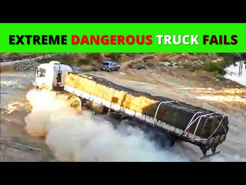 Top 10 Extreme Dangerous Truck Fails Compilation 2021 ! Crazy Heavy Equipment Drive skills
