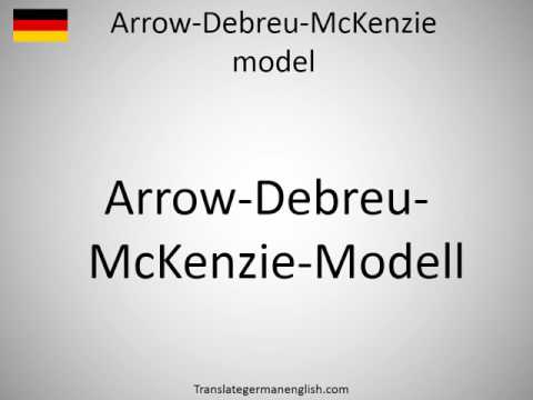 How to say Arrow-Debreu-McKenzie model in German?