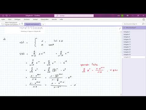 Übung "Signale und Systeme - Teil 1", Aufgabe 26