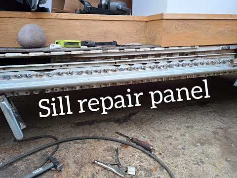 Repairing a rusty Ford Transit with new panels.