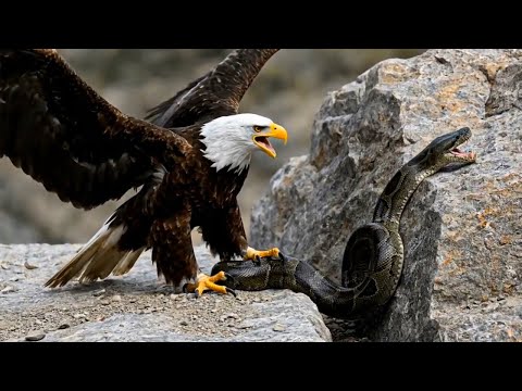 Epic Clash: Eagle Takes on Snake in Brutal Fight for Survival