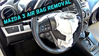 MAZDA 3 DRIVER STEERING WHEEL AIRBAG Air Bag REMOVAL REPLACEMENT 2010 2011 2012 2013