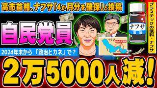 高市首相がナフサ「4か月分確保」と、自民党員2万5000人減 - 2026.04.06