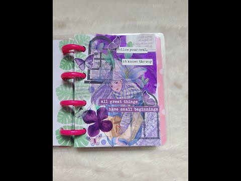 ASMR Aesthetic Journaling 💜💚 Purple and Green Theme #shorts #asmr #journal