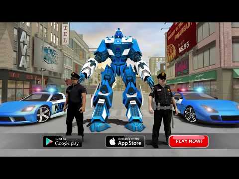 US Police Transform Robot Car Plane Transport Game (by Crazy Neuron Studio)