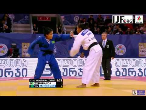 Judo 2016 Grand Prix Tbilisi: Miranda (BRA) - Babamuratova (TKM) [-52kg] bronze