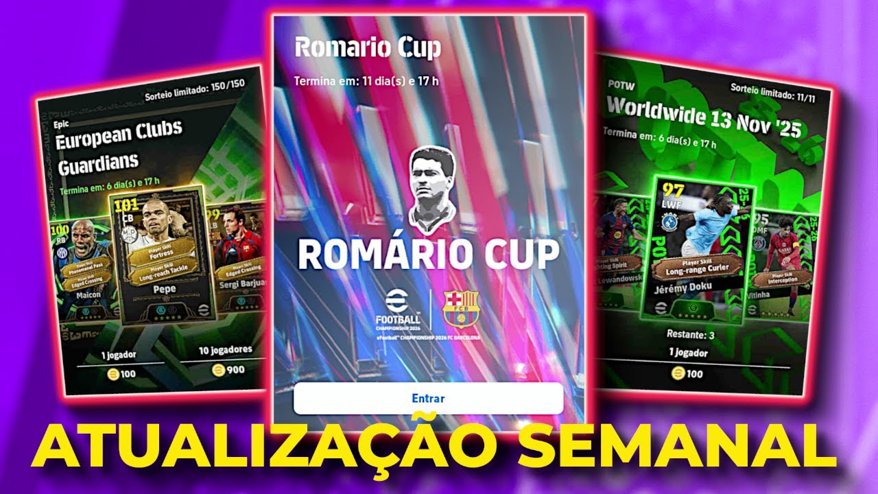 ⚽🔥 EFOOTBALL 2026: NOVA BOX DO PEPE! COMEÇOU A ROMÁRIO CUP