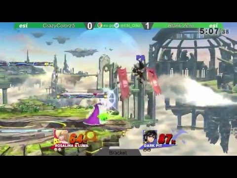 Donatos 2/9 - CrazyColorz5 (Rosalina) vs Blank Zero (Dark Pit) - SSB4 bracket