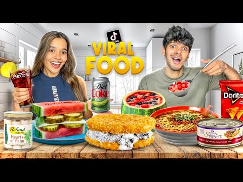 Trying New TikTok Viral Food Trends 🍕🤤 Yash and Hass #part3