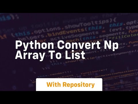Python Convert Np Array To List