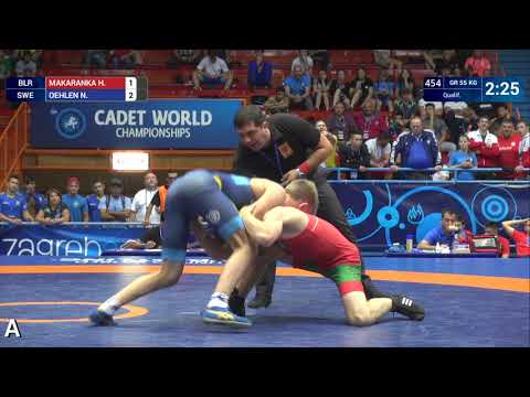 Qual. GR - 55 kg: H. MAKARANKA (BLR) v. N. OEHLEN (SWE)