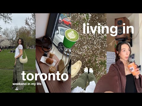realistic weekend in my life living in Toronto🤍🏙️ exploring the city, slow moments at home & more