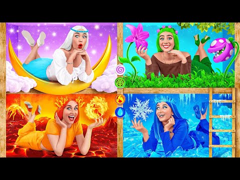 Čtyři Prvky Staví Patrovou Postel | Dívka – oheň, voda, vzduch a země Multi DO Challenge