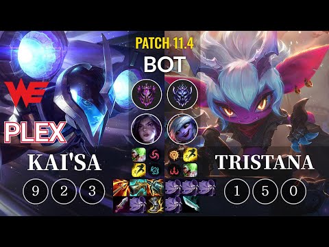 WE Plex Kai'Sa vs Tristana Bot - KR Patch 11.4