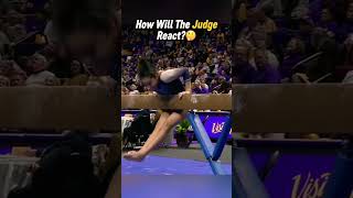The Judge’s Reaction was SO FUNNY😂 #gymnastics #beam #save #gymnast #ncaagymnastics #sports