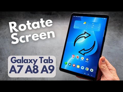 Galaxy Tab A7 A8 A9 - How to Rotate Home Screen & Lock Screen to Landscape / Portrait Orientation