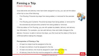 preview picture of video 'Firming a Trip in Oracle Shipping (on R12.2.3)'